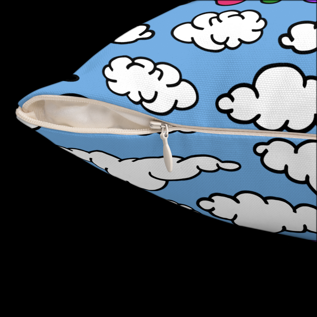 Floating on Cloud Nine Square Pillow